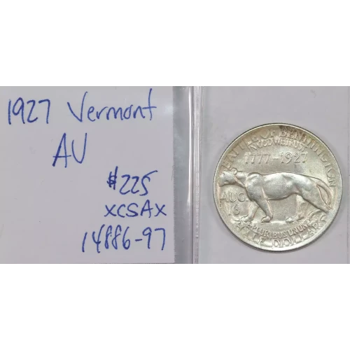 Classic Commemorative Silver--- Vermont Sesquicentennial 1927-Silver- 0.5 Dollar