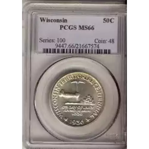Classic Commemorative Silver--- Wisconsin Territorial Centennial 1936 -Silver- 0.5 Dollar (3)