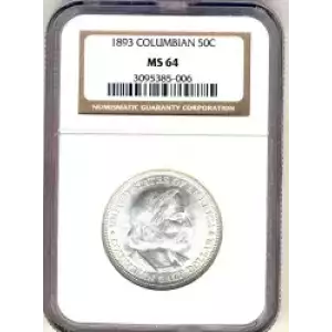 Classic Commemorative Silver--- World's Columbian Exposition Half Dollar 1892 - 1893 -Silver- 0.5 Dollar (3)