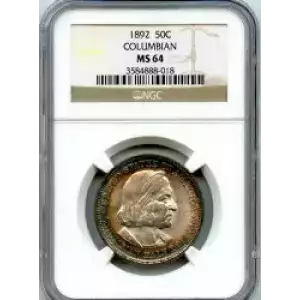 Classic Commemorative Silver--- World's Columbian Exposition Half Dollar 1892 - 1893 -Silver- 0.5 Dollar (3)