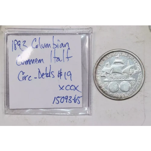 Classic Commemorative Silver--- World's Columbian Exposition Half Dollar 1892 - 1893 -Silver- 0.5 Dollar