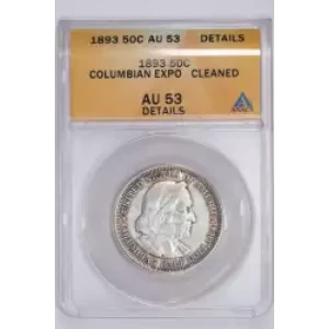 Classic Commemorative Silver--- World's Columbian Exposition Half Dollar 1892 - 1893 -Silver- 0.5 Dollar