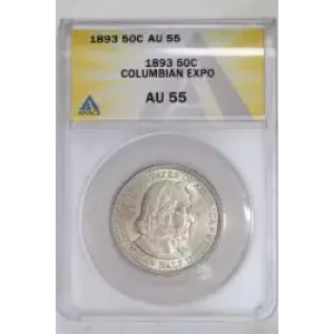 Classic Commemorative Silver--- World's Columbian Exposition Half Dollar 1892 - 1893 -Silver- 0.5 Dollar