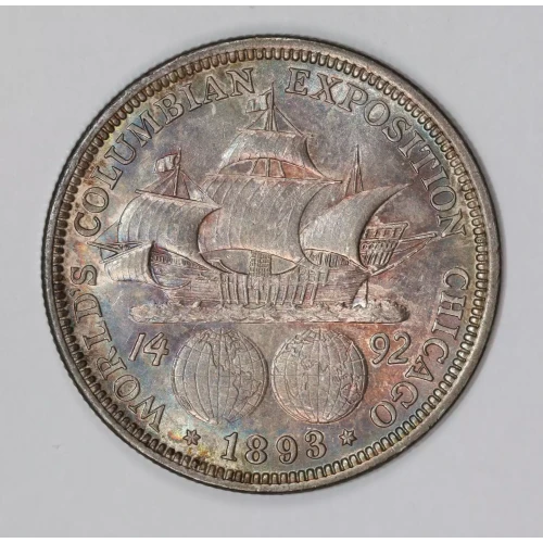 Classic Commemorative Silver--- World's Columbian Exposition Half Dollar 1892 - 1893 -Silver- 0.5 Dollar (2)