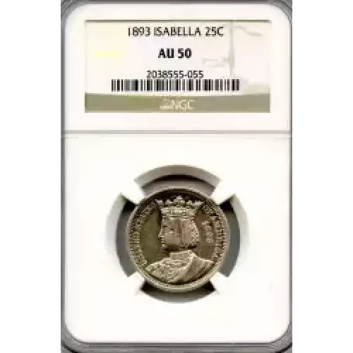 Classic Commemorative Silver--- World's Columbian Exposition, Isabella Quarter 1893-Silver- 0.25 Dollar (3)