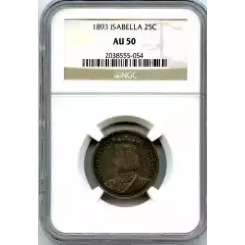 Classic Commemorative Silver--- World's Columbian Exposition, Isabella Quarter 1893-Silver- 0.25 Dollar (3)