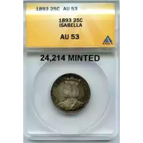 Classic Commemorative Silver--- World's Columbian Exposition, Isabella Quarter 1893-Silver- 0.25 Dollar (3)