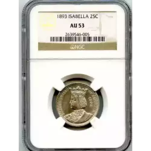 Classic Commemorative Silver--- World's Columbian Exposition, Isabella Quarter 1893-Silver- 0.25 Dollar (3)