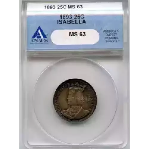 Classic Commemorative Silver--- World's Columbian Exposition, Isabella Quarter 1893-Silver- 0.25 Dollar (3)