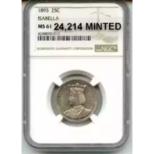 Classic Commemorative Silver--- World's Columbian Exposition, Isabella Quarter 1893-Silver- 0.25 Dollar (3)