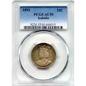 Classic Commemorative Silver--- World's Columbian Exposition, Isabella Quarter 1893-Silver- 0.25 Dollar (3)