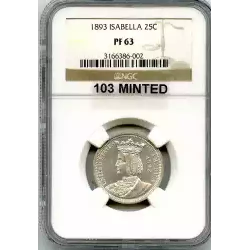 Classic Commemorative Silver--- World's Columbian Exposition, Isabella Quarter 1893-Silver- 0.25 Dollar (3)