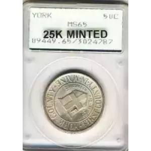 Classic Commemorative Silver--- York County, Maine, Tercentenary 1936 -Silver- 0.5 Dollar (3)