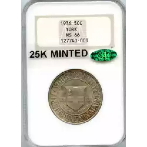 Classic Commemorative Silver--- York County, Maine, Tercentenary 1936 -Silver- 0.5 Dollar (3)