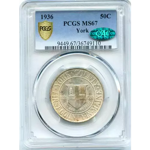 Classic Commemorative Silver--- York County, Maine, Tercentenary 1936 -Silver- 0.5 Dollar (3)