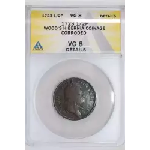 Colonial-Coinage of William Wood - Hibernia Coinage Halfpenny