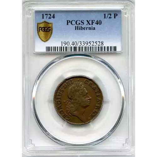 Colonial-Coinage of William Wood - Hibernia Coinage Halfpenny (3)