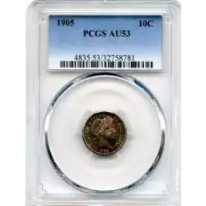 Dimes---Barber or Liberty Head 1892-1916 -Silver- 1 Dime (3)