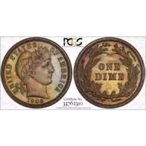 Dimes---Barber or Liberty Head 1892-1916 -Silver- 1 Dime (3)