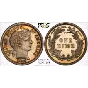 Dimes---Barber or Liberty Head 1892-1916 -Silver- 1 Dime (3)