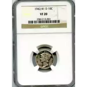 Dimes---Winged Liberty Head or Mercury 1916-1945 -Silver- 1 Dime (3)