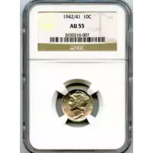 Dimes---Winged Liberty Head or Mercury 1916-1945 -Silver- 1 Dime (3)