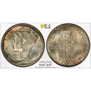 Dimes---Winged Liberty Head or Mercury 1916-1945 -Silver- 1 Dime (3)