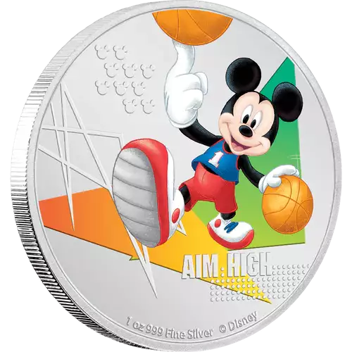 Disney Mickey Mouse 2020 - 1oz Aim High Silver Coin (2)