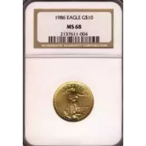 Gold Bullion-Gold Eagles--$10 Gold Eagle 1/4 oz -Gold- 10 Dollar (3)