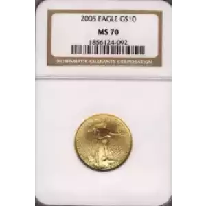 Gold Bullion-Gold Eagles--$10 Gold Eagle 1/4 oz -Gold- 10 Dollar (3)