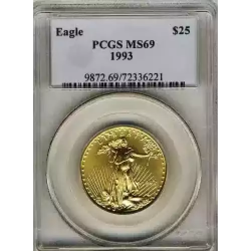 Gold Bullion-Gold Eagles--$25 Gold Eagle 1/2 oz -Gold- 25 Dollar (3)