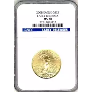 Gold Bullion-Gold Eagles--$25 Gold Eagle 1/2 oz -Gold- 25 Dollar (3)