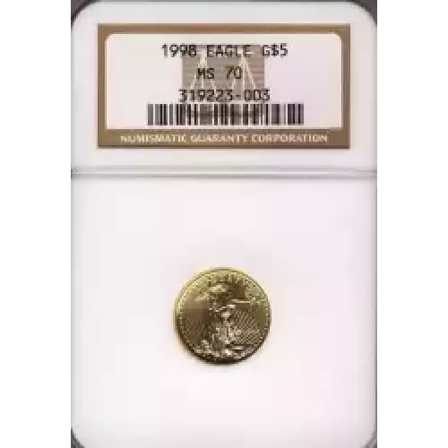 Gold Bullion-Gold Eagles--$5 Gold Eagle 1/10 oz -Gold- 5 Dollar (3)