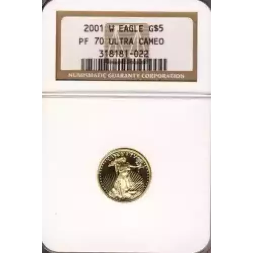 Gold Bullion-Gold Eagles--$5 Gold Eagle 1/10 oz -Gold- 5 Dollar (3)