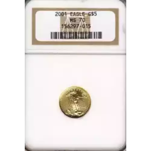 Gold Bullion-Gold Eagles--$5 Gold Eagle 1/10 oz -Gold- 5 Dollar (3)