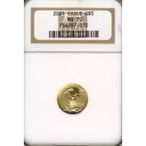 Gold Bullion-Gold Eagles--$5 Gold Eagle 1/10 oz -Gold- 5 Dollar (3)