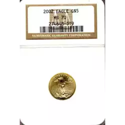 Gold Bullion-Gold Eagles--$5 Gold Eagle 1/10 oz -Gold- 5 Dollar (3)