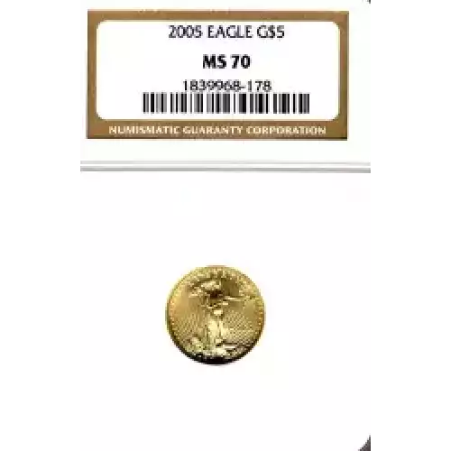 Gold Bullion-Gold Eagles--$5 Gold Eagle 1/10 oz -Gold- 5 Dollar (3)