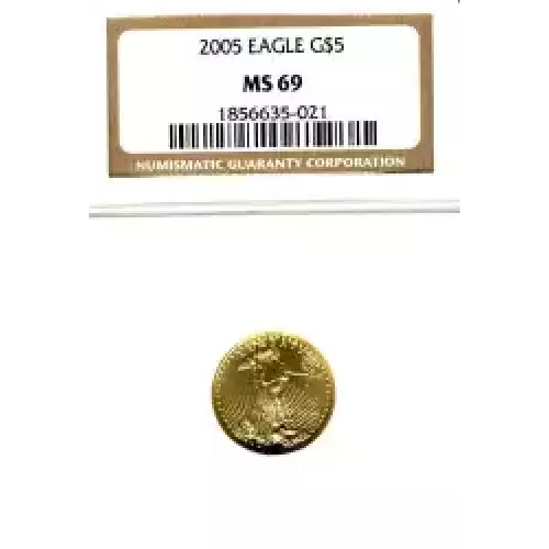 Gold Bullion-Gold Eagles--$5 Gold Eagle 1/10 oz -Gold- 5 Dollar (3)
