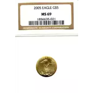 Gold Bullion-Gold Eagles--$5 Gold Eagle 1/10 oz -Gold- 5 Dollar (3)