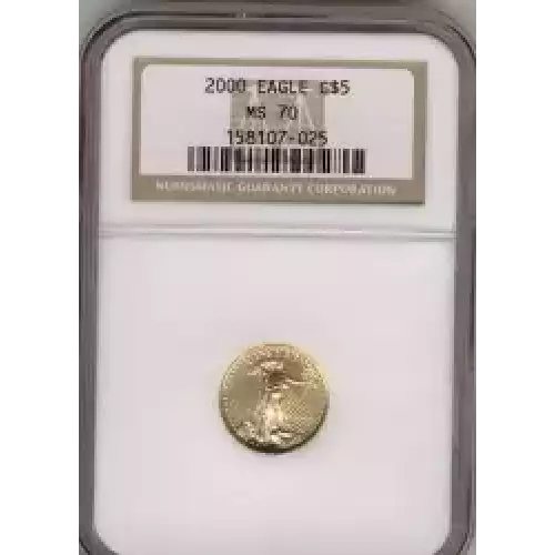 Gold Bullion-Gold Eagles--$5 Gold Eagle 1/10 oz -Gold- 5 Dollar (3)