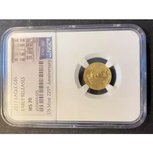 Gold Bullion-Gold Eagles--$5 Gold Eagle 1/10 oz -Gold- 5 Dollar (3)