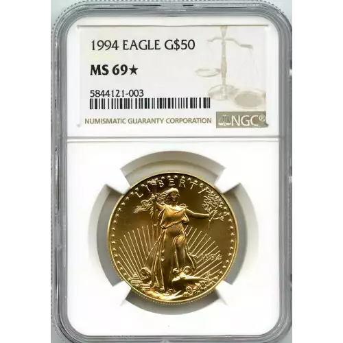 Gold Bullion-Gold Eagles--$50 Gold Eagle 1 oz -Gold- 50 Dollar (3)