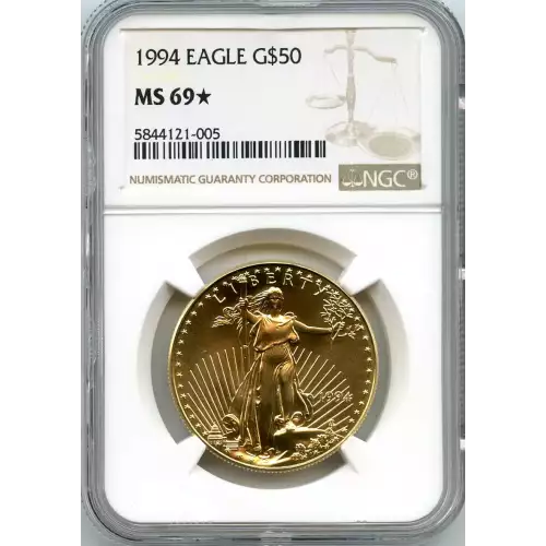 Gold Bullion-Gold Eagles--$50 Gold Eagle 1 oz -Gold- 50 Dollar (3)