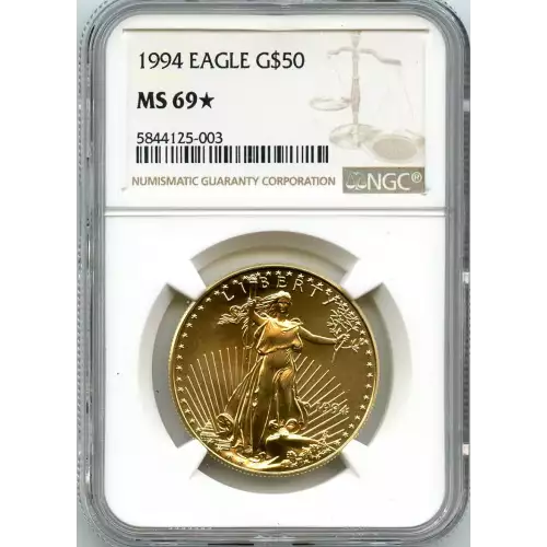 Gold Bullion-Gold Eagles--$50 Gold Eagle 1 oz -Gold- 50 Dollar (3)