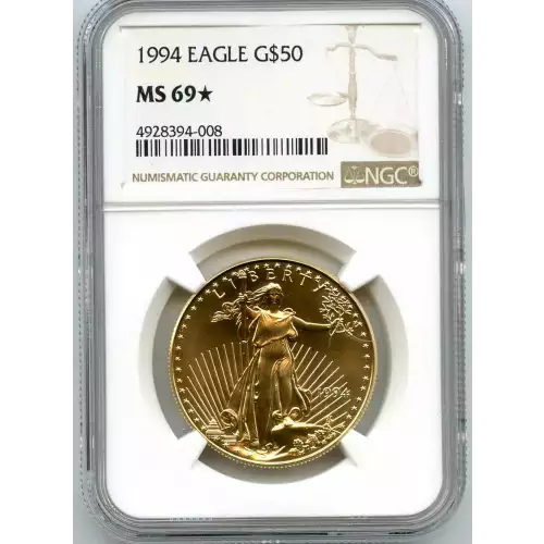 Gold Bullion-Gold Eagles--$50 Gold Eagle 1 oz -Gold- 50 Dollar (3)