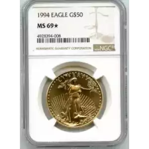 Gold Bullion-Gold Eagles--$50 Gold Eagle 1 oz -Gold- 50 Dollar (3)