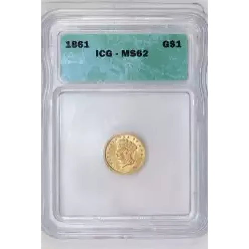 Gold Dollars---Indian Princess Head, Large Head 1856-1889 -Gold- 1 Dollar