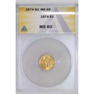 Gold Dollars---Indian Princess Head, Large Head 1856-1889 -Gold- 1 Dollar