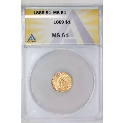 Gold Dollars---Indian Princess Head, Large Head 1856-1889 -Gold- 1 Dollar